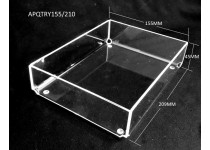 Acrylic shelf  tray  - 155mm W x 210mm D x 45mm H